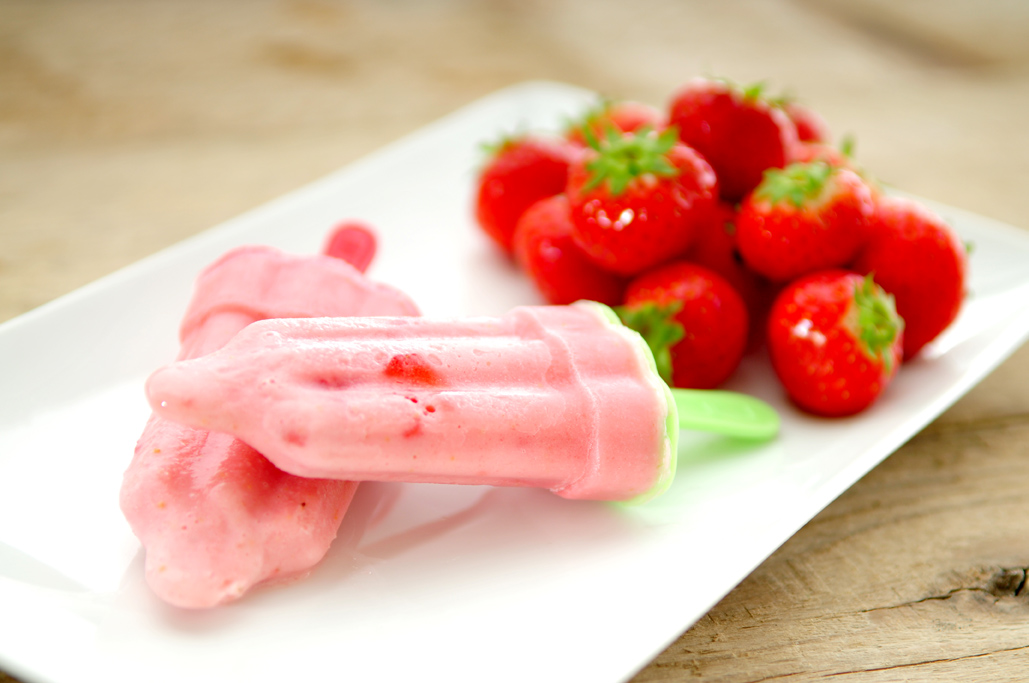 Aardbei yoghurt ijsjes-Voedzaam Snel